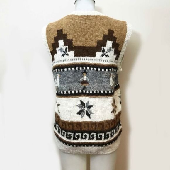 Hand Made In Peru Alpaca Sweater Vest - Picture 2 of 10